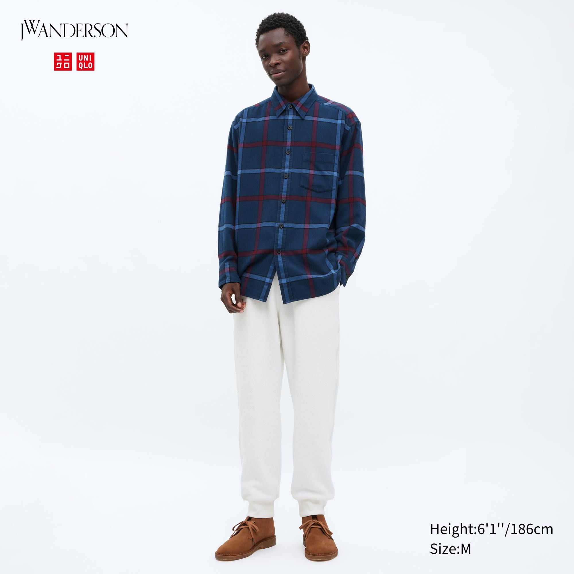 White Uniqlo Textured Jersey Trousers | NOIRF-2681