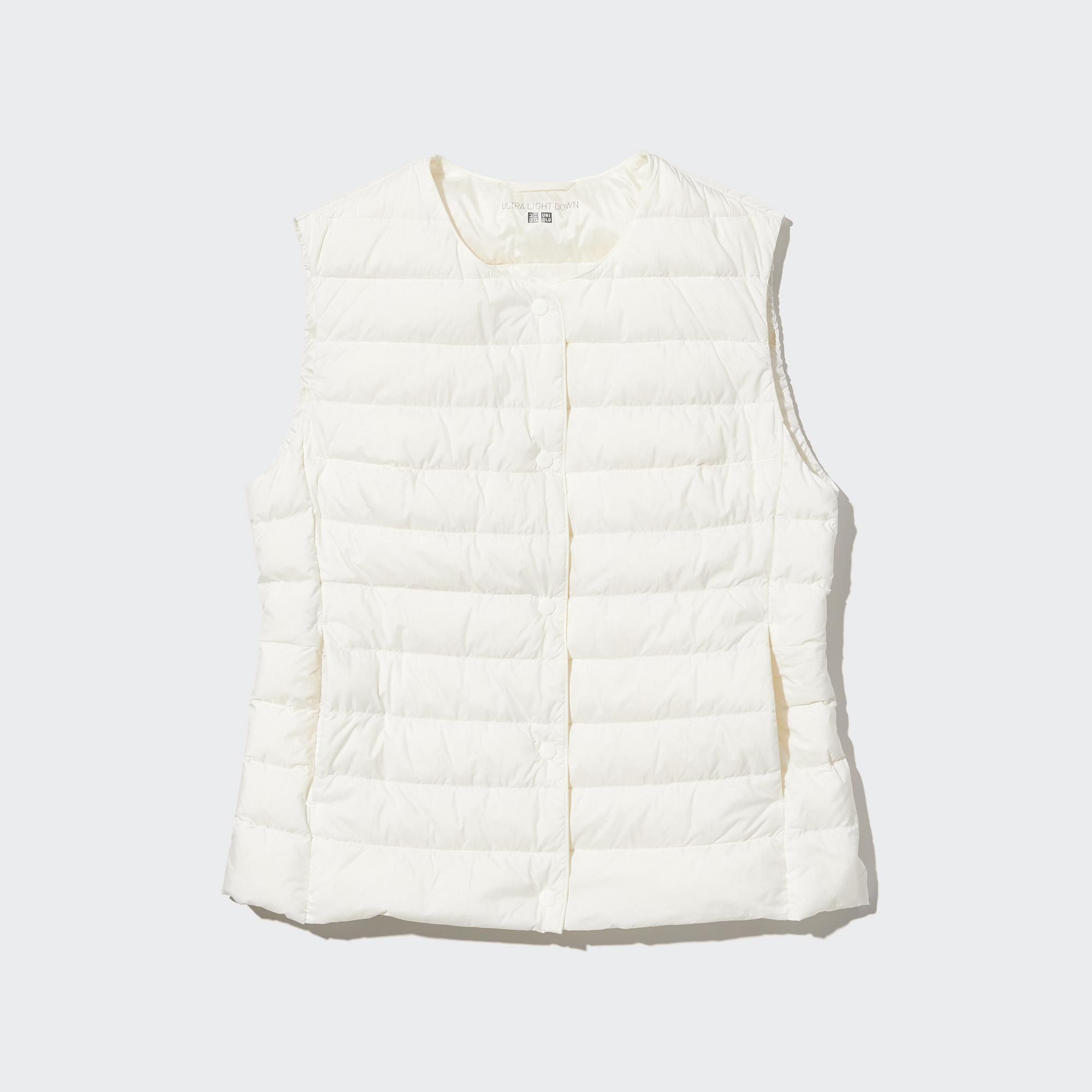 White Uniqlo Ultra Light Down Compact Vest | MHPYL-8462