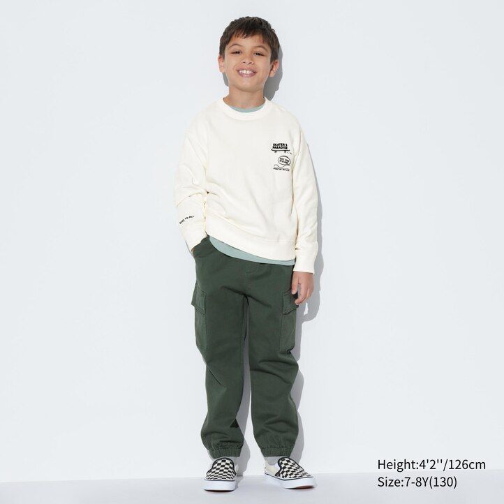 White Uniqlo Ultra Stretch Graphic Sweatshirt | AKOLM-9356