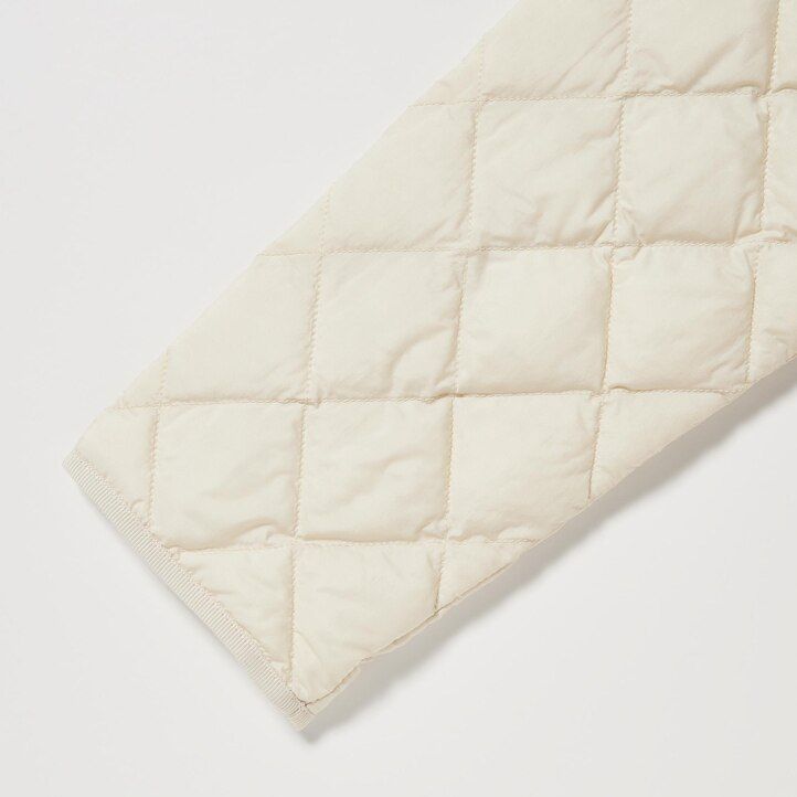 White Uniqlo Warm Padded Quilted Jacket | EJKPY-0697