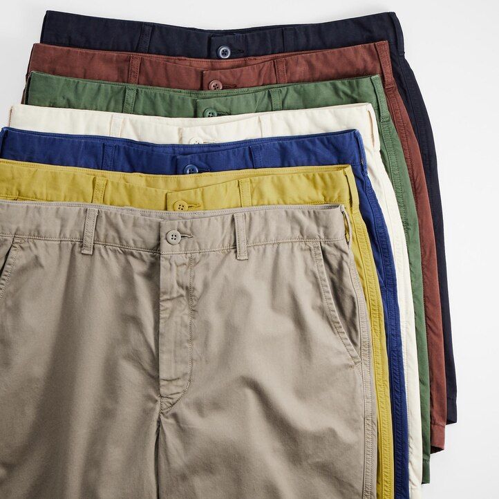 Yellow Uniqlo Chino Shorts | GJBEK-8607